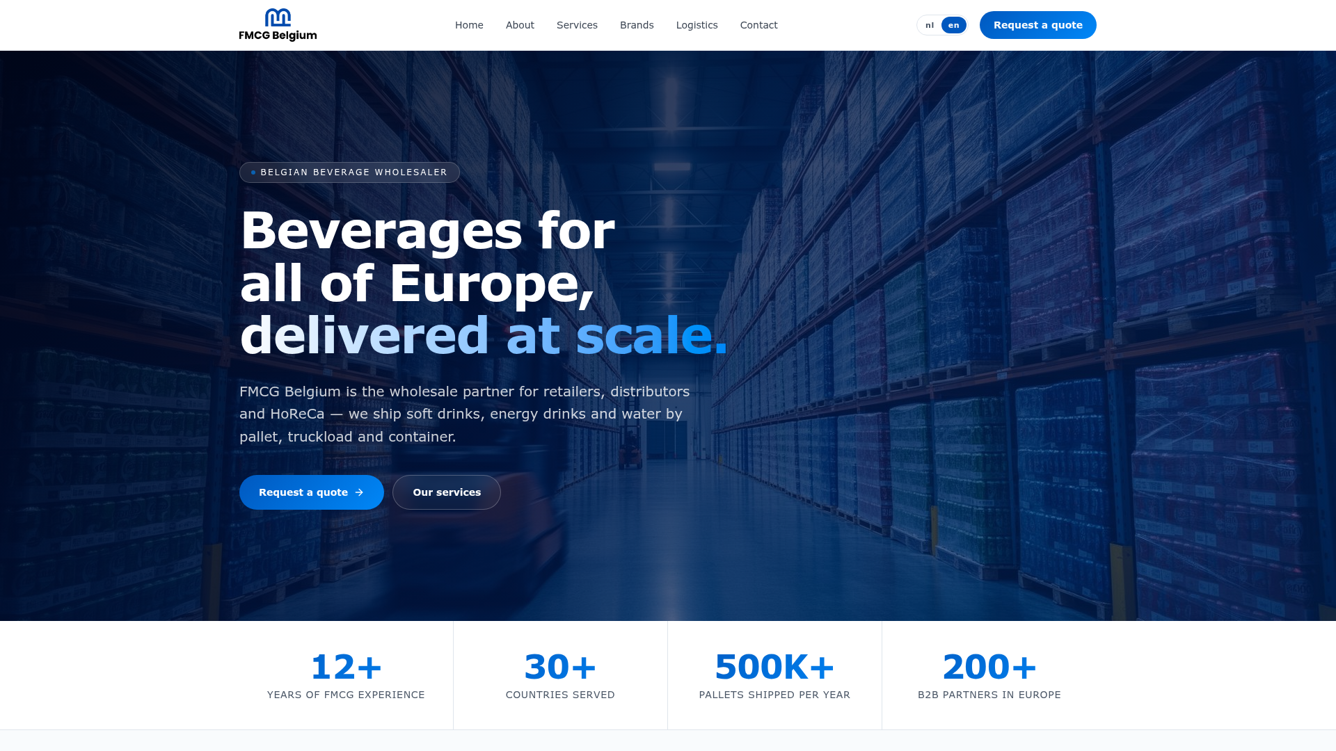 FMCG Belgium — B2B Beverage Wholesaler cover