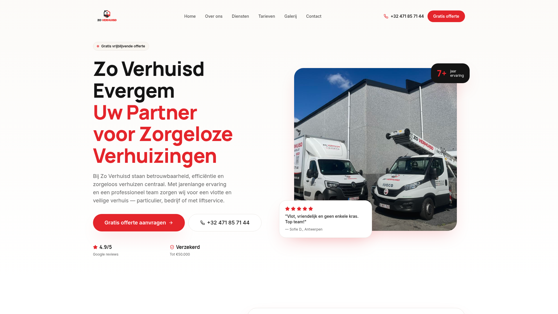 Zo Verhuisd — Moving Company Website cover